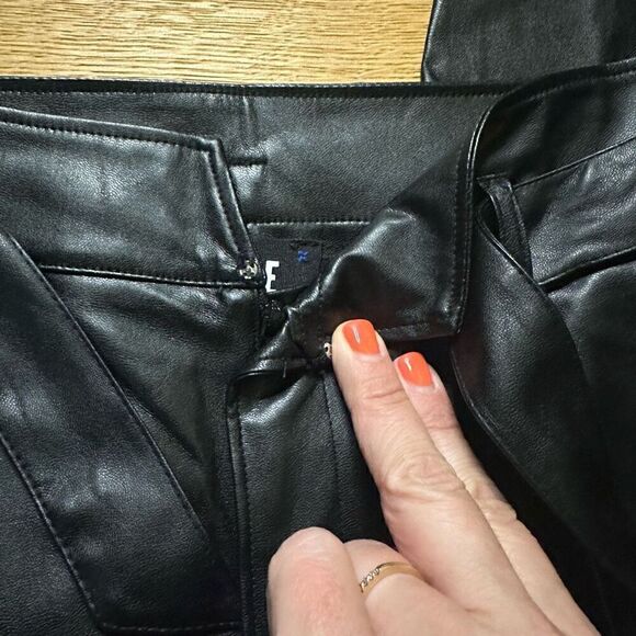 Paige pants faux leather vegan black 4 - Picture 5 of 10